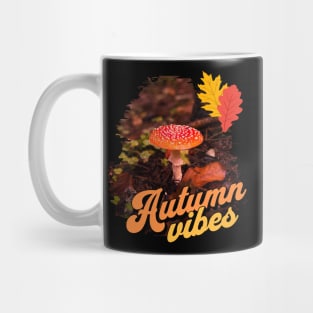 Autumn Vibes, red mushroom Mug